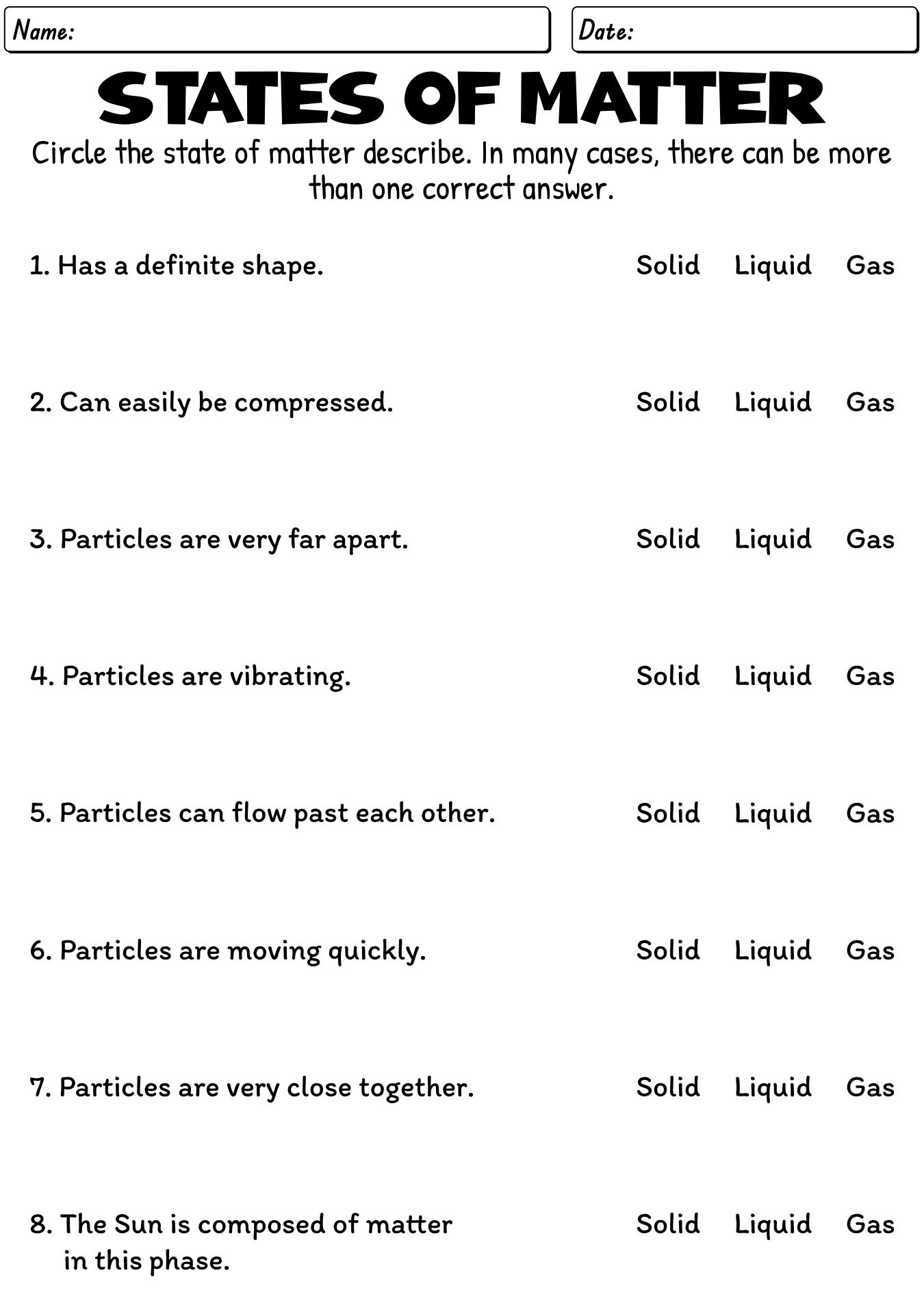 13 Phase Changes Of Matter Worksheet Worksheeto