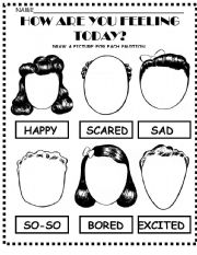 Draw Emotions Faces Worksheet