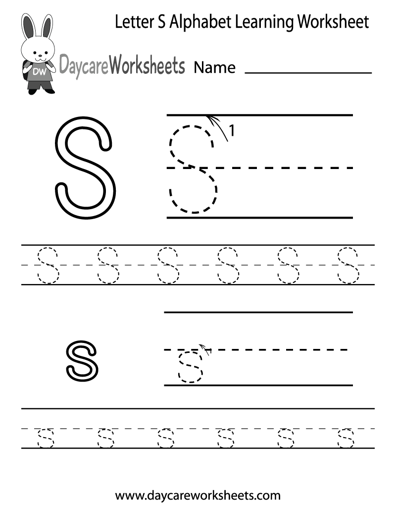 Free Printable Preschool Letter S Worksheet