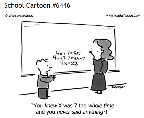 Math Cartoons Algebra