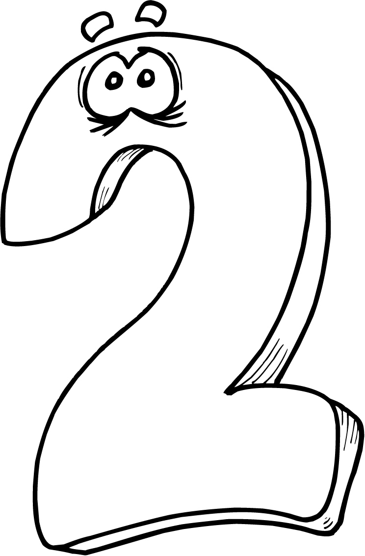 Number 2 Coloring Page