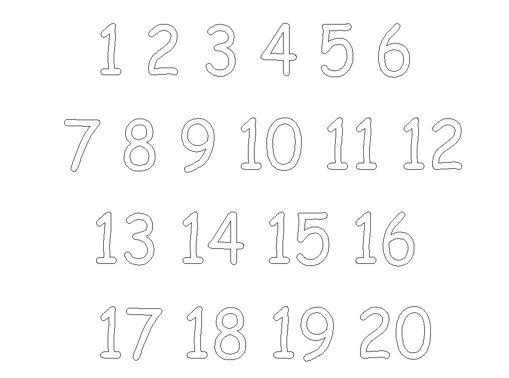 Numbers 1 20 Printable Worksheets