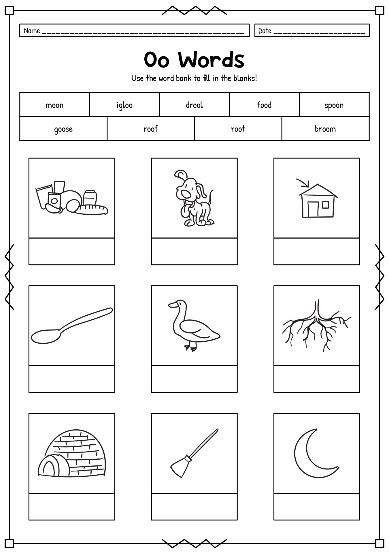 Oo Phonics Worksheets