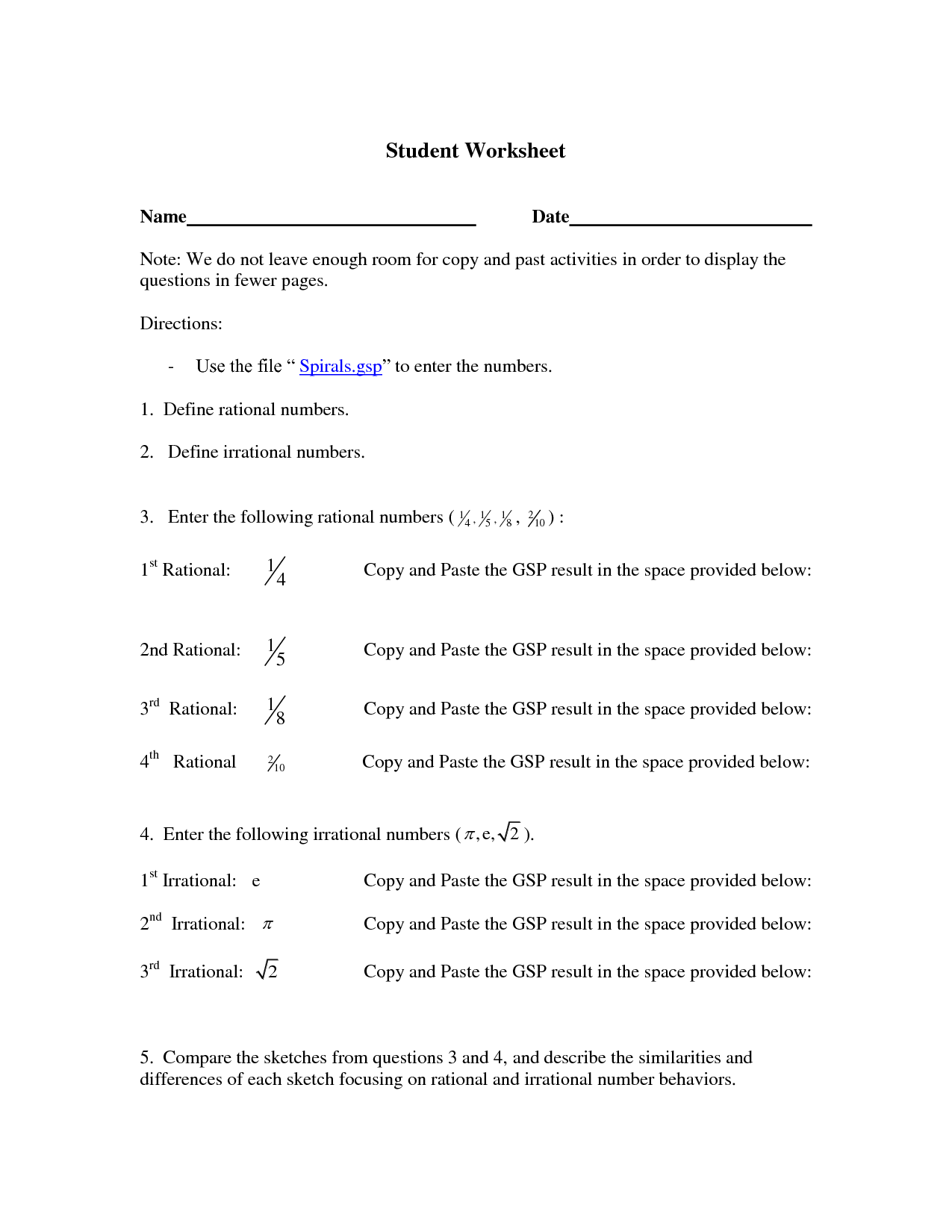 11 Comparing Rational Numbers Worksheet Worksheeto