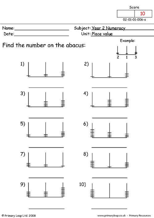 Place Value Worksheets