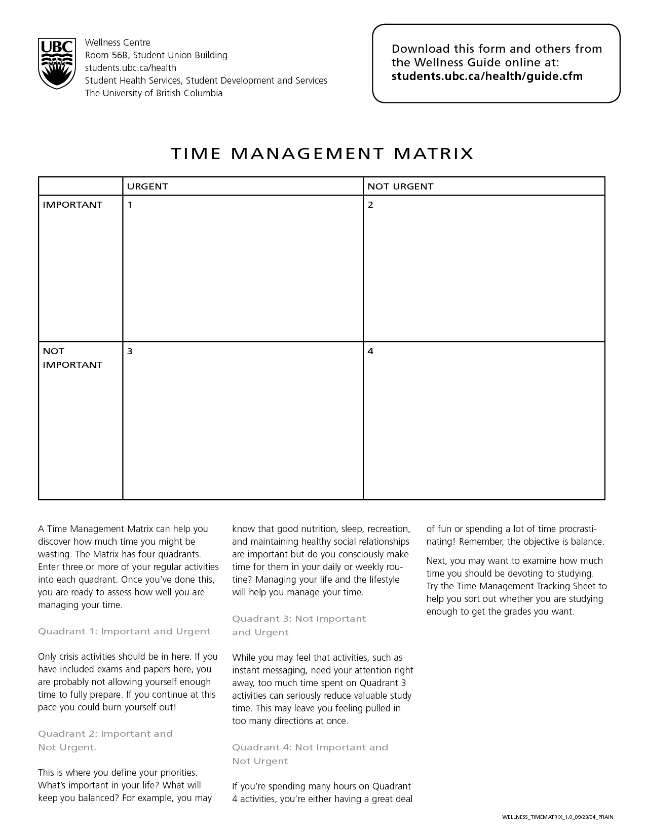 13 Time Management Activity Worksheets