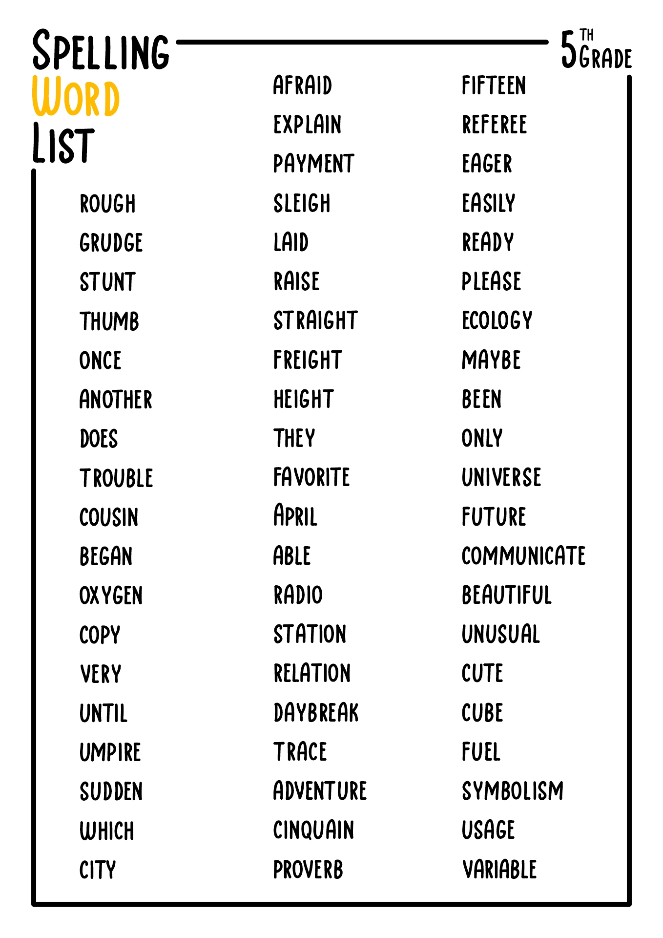 17 9th Grade Worksheets Spelling Words Free PDF At Worksheeto