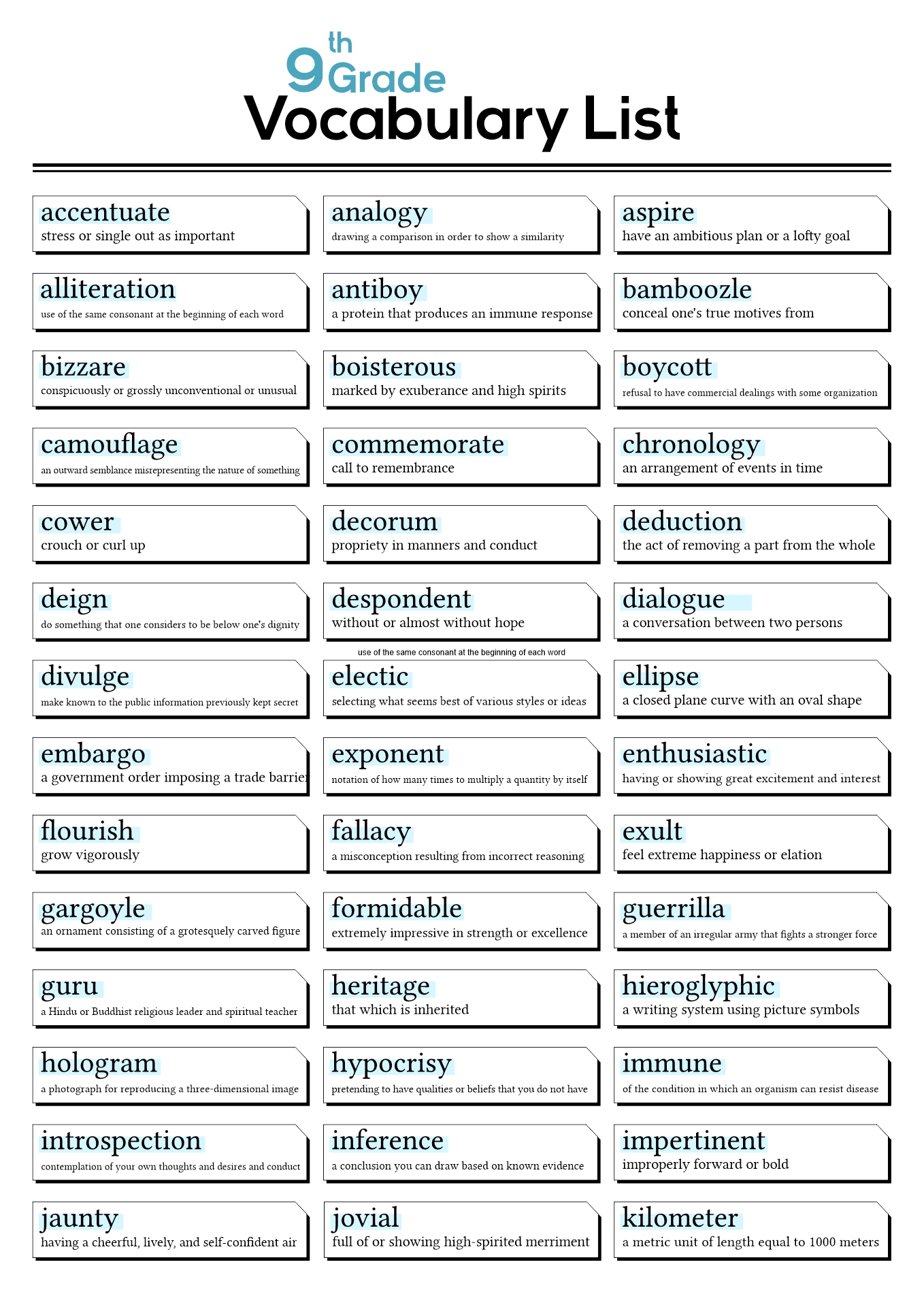 17 9th Grade Worksheets Spelling Words Worksheeto