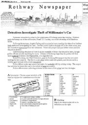 Detective Story Worksheet