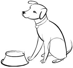 Dog Coloring Pages Food