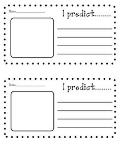 First Grade Making Predictions Worksheets