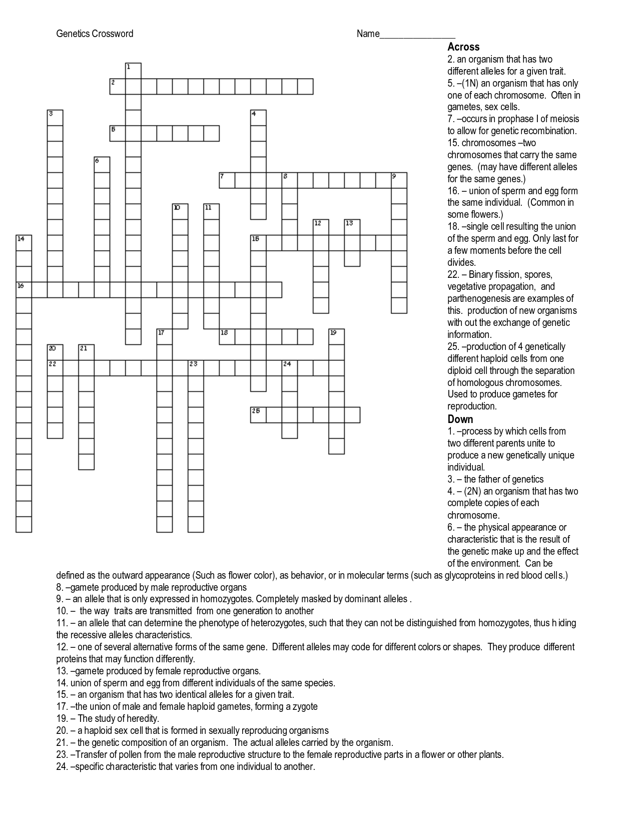 7 Best Images Of Genetics Word Search Worksheet Worksheeto