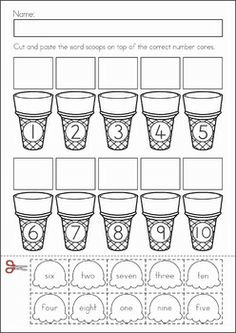 Kindergarten Math Number Words Worksheets