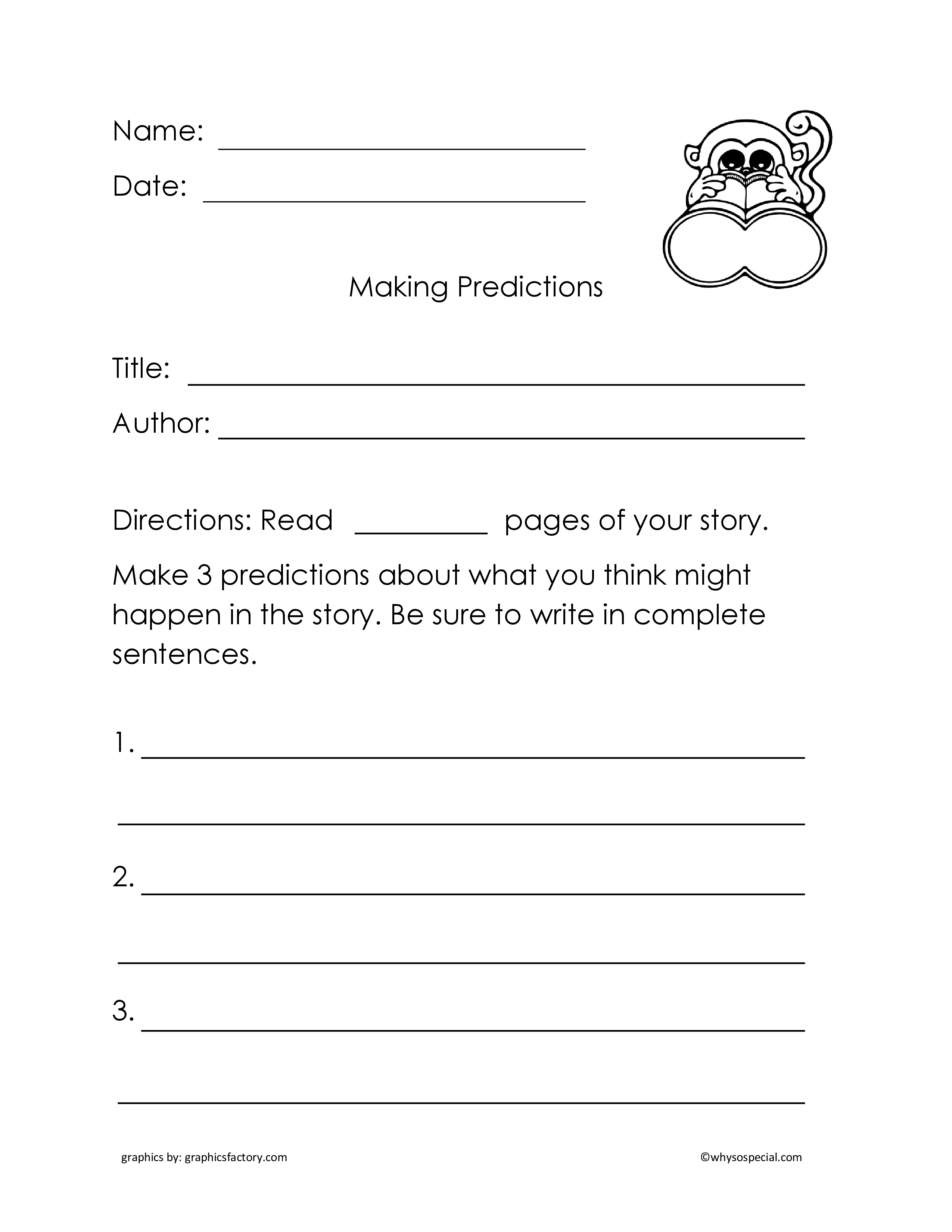 Making Predictions Worksheets