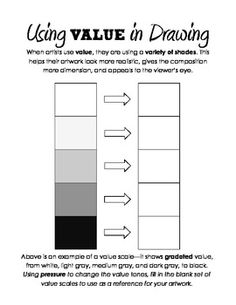 Shading Value Scale in Art