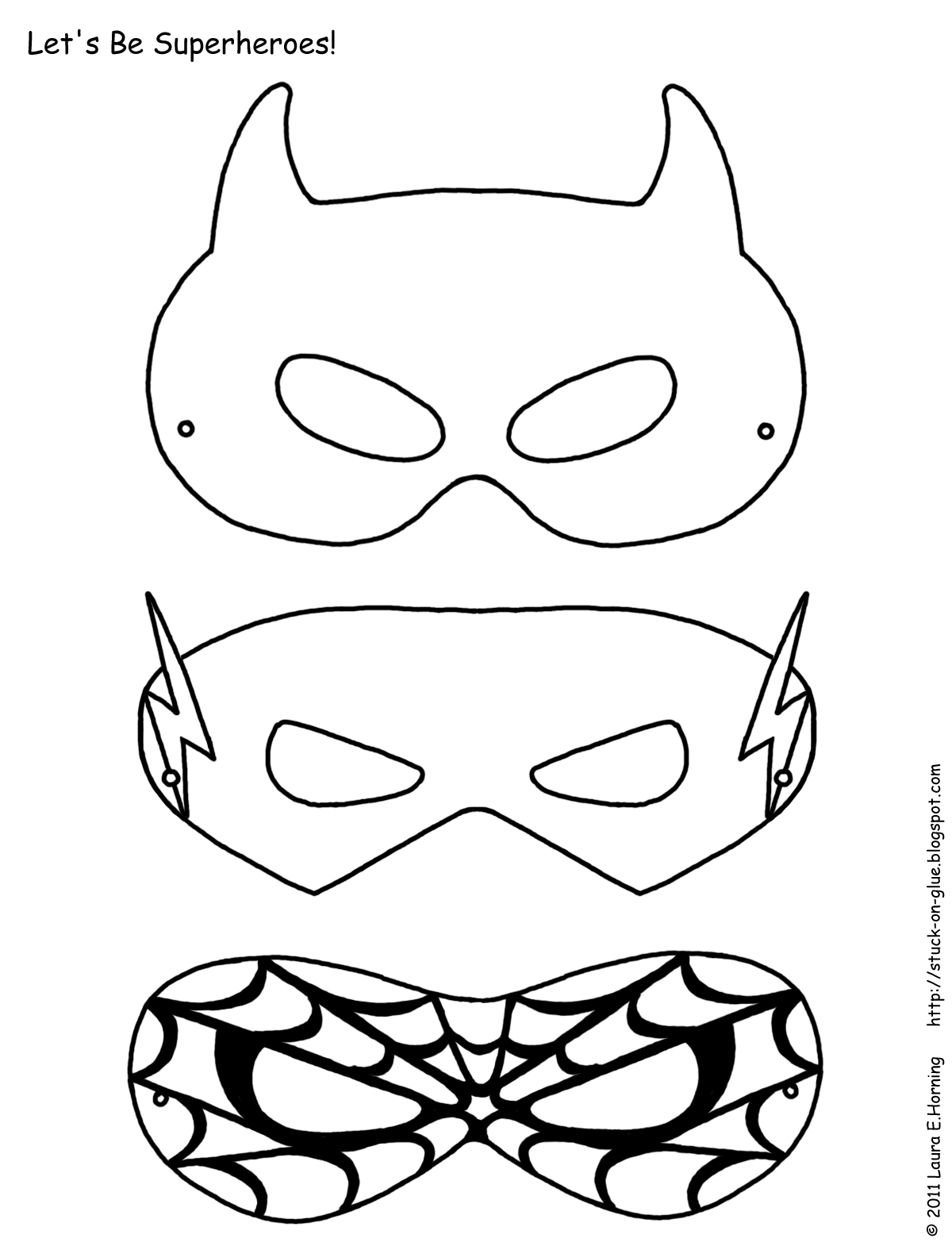 Super Hero Mask Template Printable