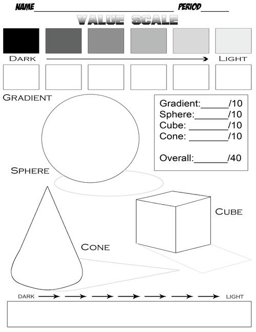 Value Scale Drawing Worksheet