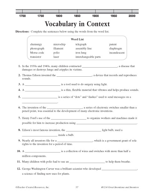 Words In Context Worksheet Pdf