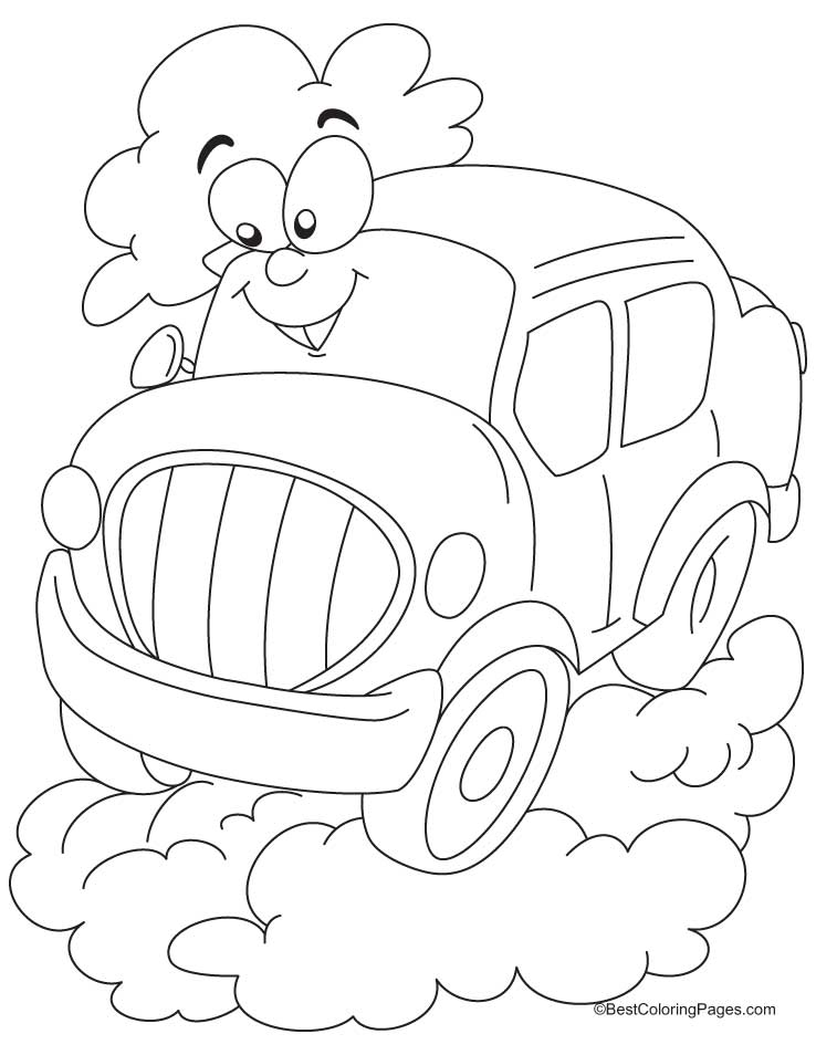 Cars Cartoon Coloring Page