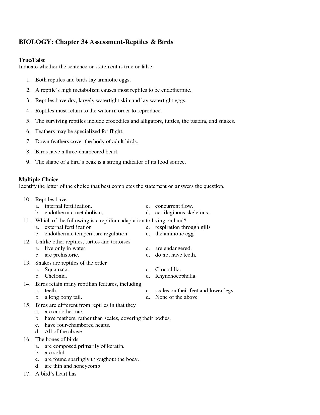 Chapter 12 Biology Answer Key