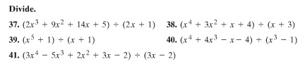 Complex Numbers Dividing by Polynomials