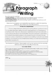 ESL Writing Worksheets Paragraphs