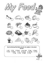 Food Pyramid Worksheets for Kids