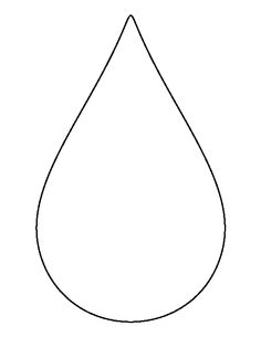 Free Printable Raindrop Template