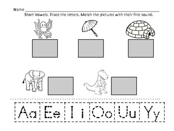 Long Vowel Cut and Paste Worksheets