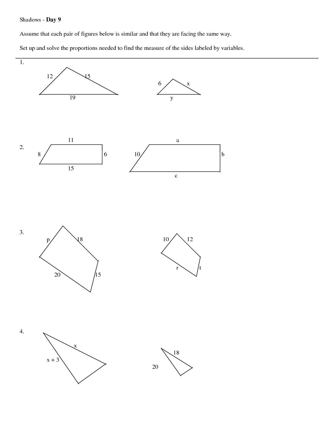 13 Similar Figures Worksheets 7th Grade Worksheeto