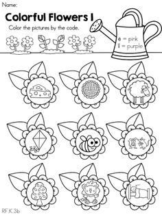 Spring Flower Worksheets Kindergarten