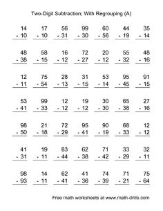 Two-Digit Subtraction with Regrouping