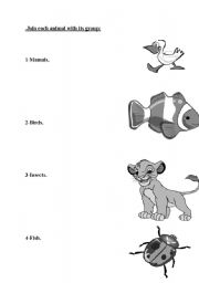 Animal Groups Worksheet