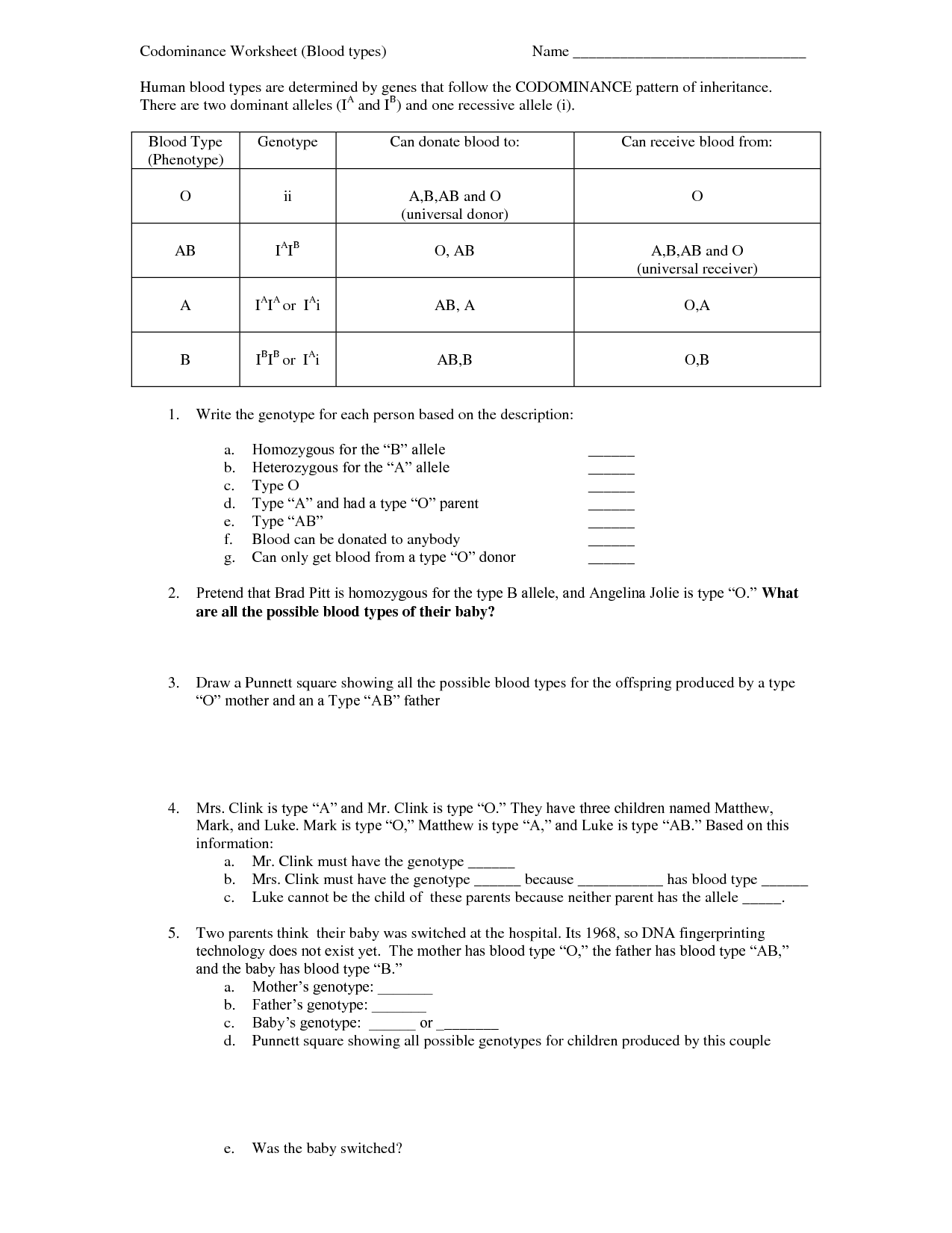 17 Incomplete And Codominance Worksheet Answers Worksheeto