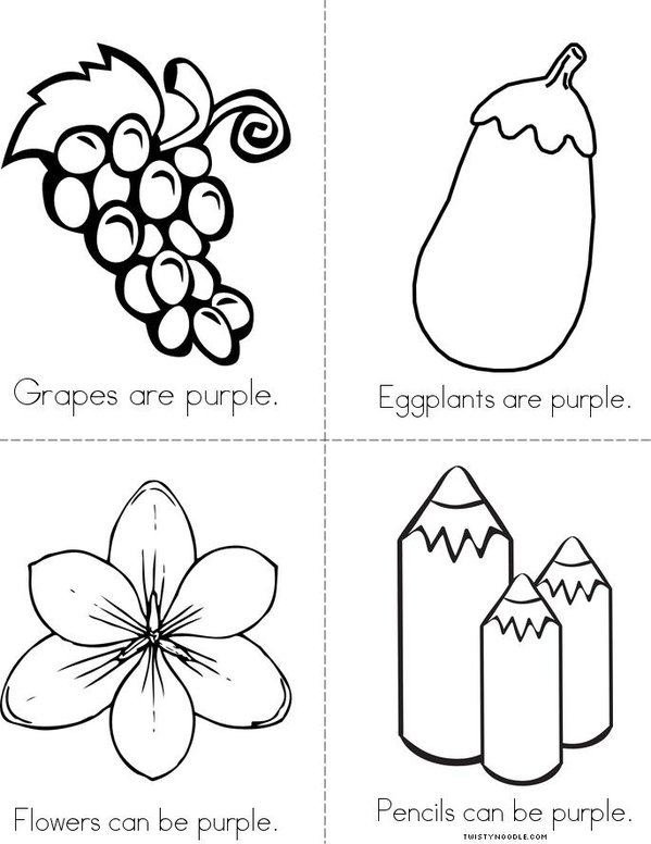 Color Purple Coloring Sheets