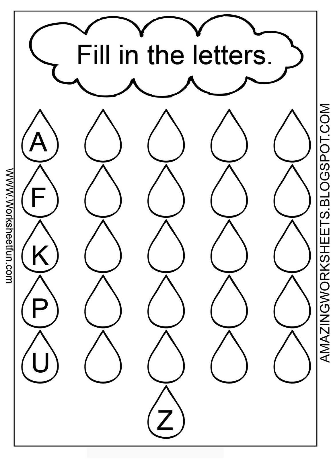 Missing Letters Worksheet