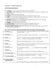 Visual Arts Vocabulary Worksheet