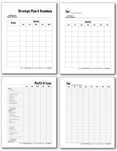 Business Profit and Loss Worksheet Printable