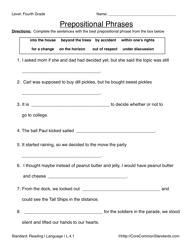 Common Core Worksheets Grade 4