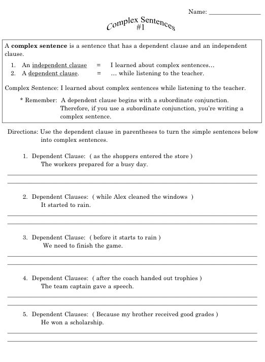 Free 6th Grade English Worksheets