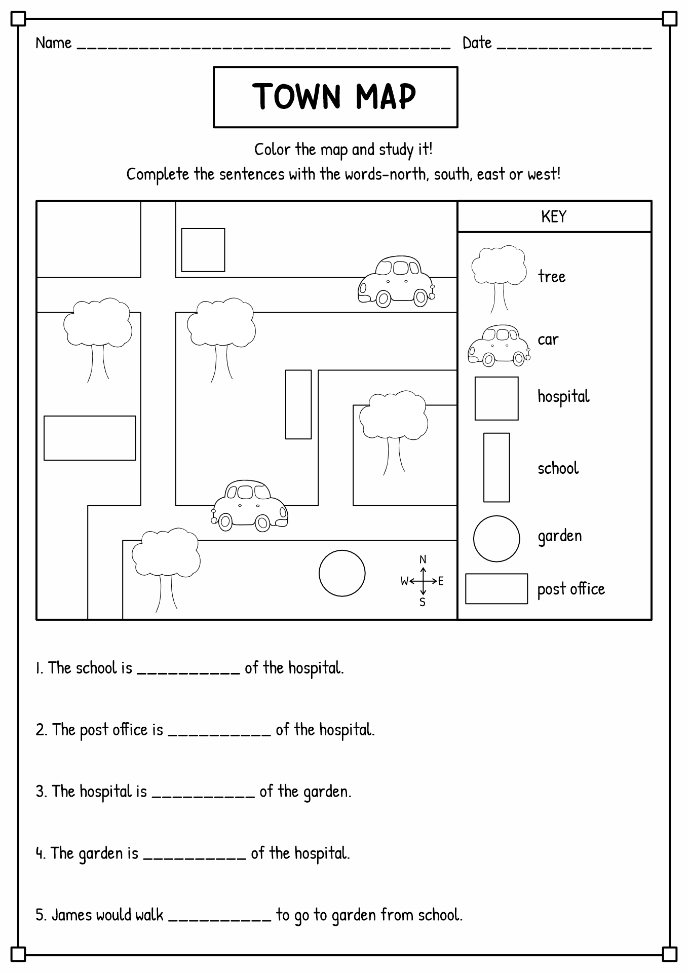 Kindergarten Worksheets Social Studies Maps