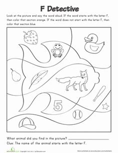 Letter F Coloring Worksheet