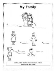 My Family Worksheet Printable