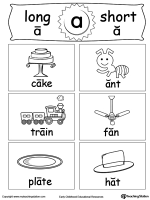 Short and Long Vowel Flash Cards