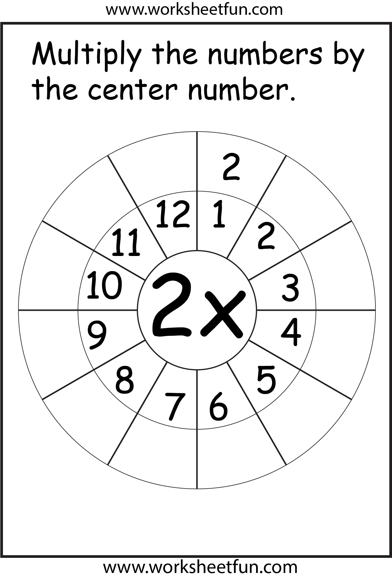 4 Times Table Worksheet