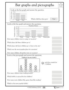 Bar Graph and Pictograph Worksheets 3rd Grade