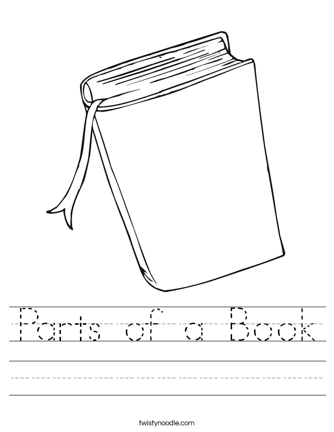 Book Parts Worksheets