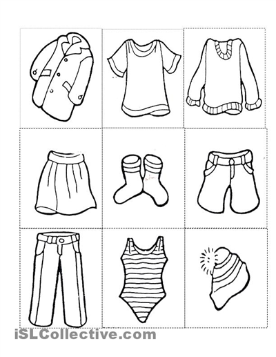 Clothes Free Printable Kindergarten Worksheets