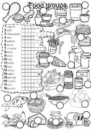 Food Groups Worksheets