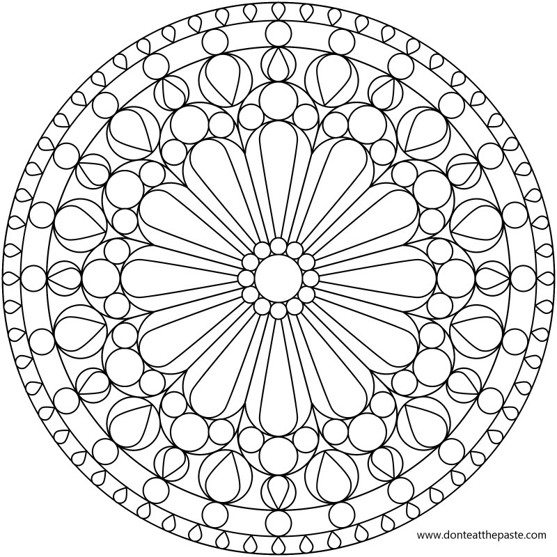 Mandala Coloring Pages Stained Glass Windows